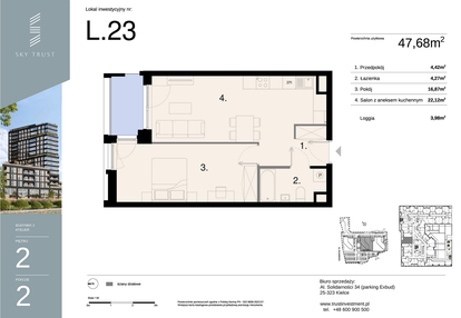 Mieszkanie w inwestycji: Sky Trust etap II - apartamenty inwestycyjne 23% VAT PRS
