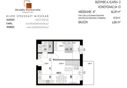 Mieszkanie w inwestycji: Osiedle Farbiarska