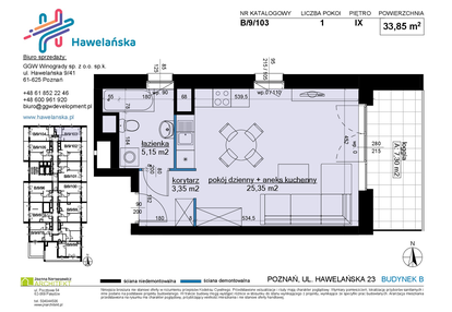 Mieszkanie w inwestycji: Osiedle Hawelańska etap III - bud. B