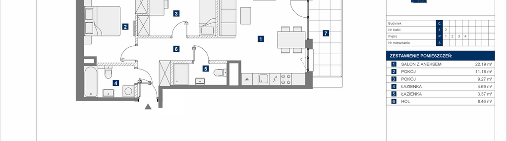 Mieszkanie w inwestycji: Mokotów Sportowy 1.1B