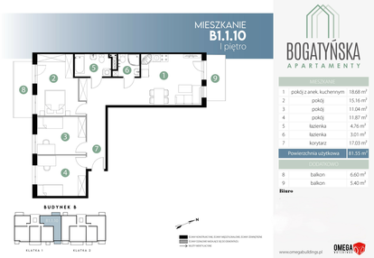 Mieszkanie w inwestycji: Bogatyńska Apartamenty - Etap II