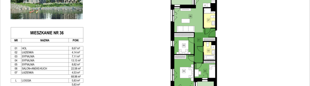 Mieszkanie w inwestycji: Panorama Kwiatkowskiego River