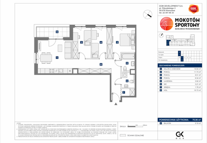 Mieszkanie w inwestycji: Mokotów Sportowy 3.1