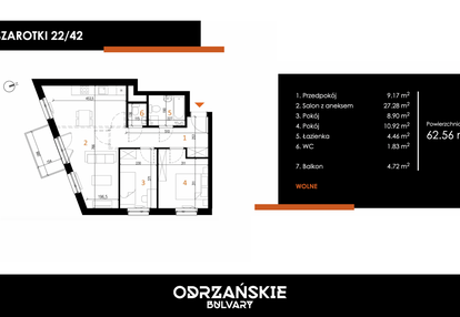 Mieszkanie w inwestycji: Odrzańskie Bulvary
