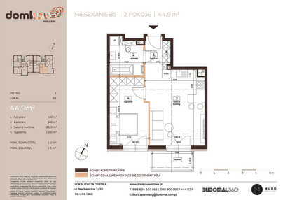 Mieszkanie w inwestycji: Domkove Widzew