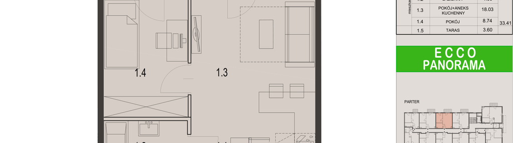 Mieszkanie w inwestycji: Ecco Panorama etap II budynki C, D