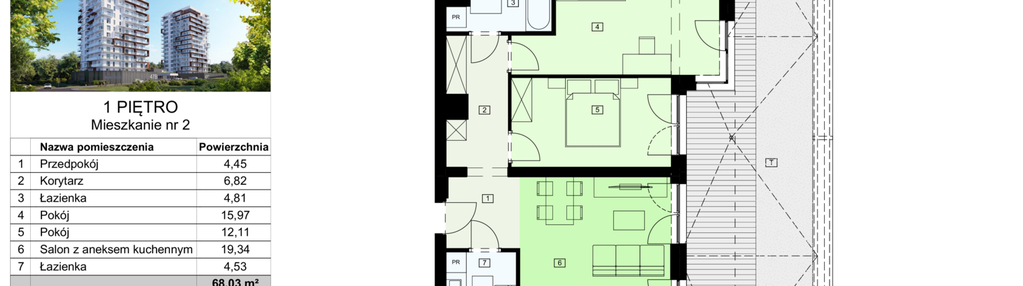Mieszkanie w inwestycji: Dzielnica Parkowa VII