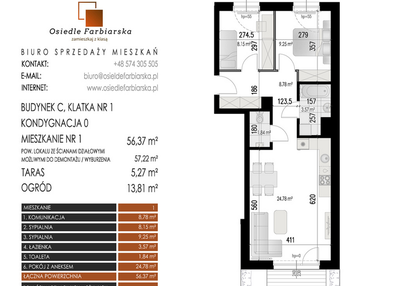 Mieszkanie w inwestycji: Osiedle Farbiarska