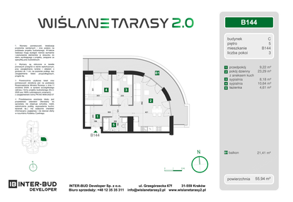 Mieszkanie w inwestycji: Wiślane Tarasy 2.0 budynek C