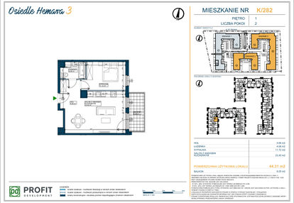 Mieszkanie w inwestycji: Osiedle Hemara - etap III bud. 2 i 3