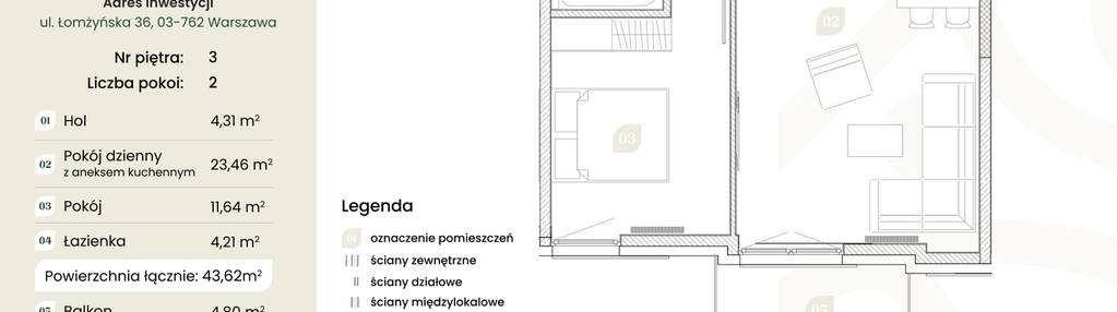 Mieszkanie w inwestycji: Łomżyńska Skwer