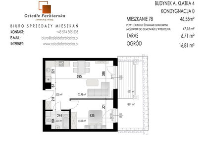 Mieszkanie w inwestycji: Osiedle Farbiarska