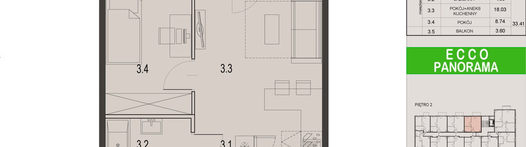 Mieszkanie w inwestycji: Ecco Panorama etap II budynki C, D