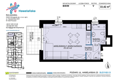 Mieszkanie w inwestycji: Osiedle Hawelańska etap III - bud. B