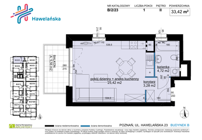 Mieszkanie w inwestycji: Osiedle Hawelańska etap III - bud. B