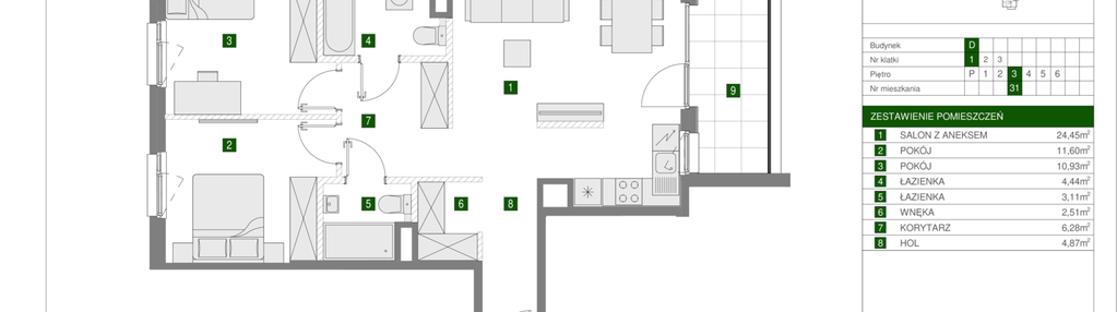 Mieszkanie w inwestycji: Osiedle Urbino etap 1.4