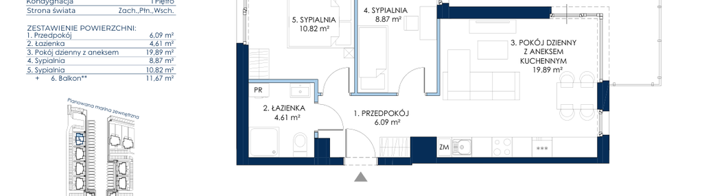 Mieszkanie w inwestycji: Sol Marina etap III