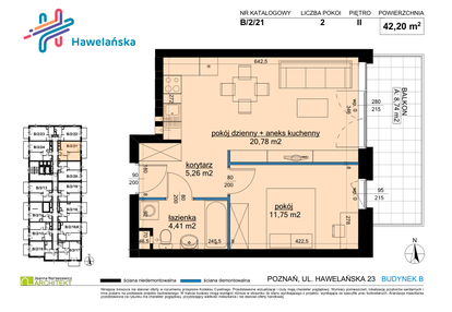 Mieszkanie w inwestycji: Osiedle Hawelańska etap III - bud. B