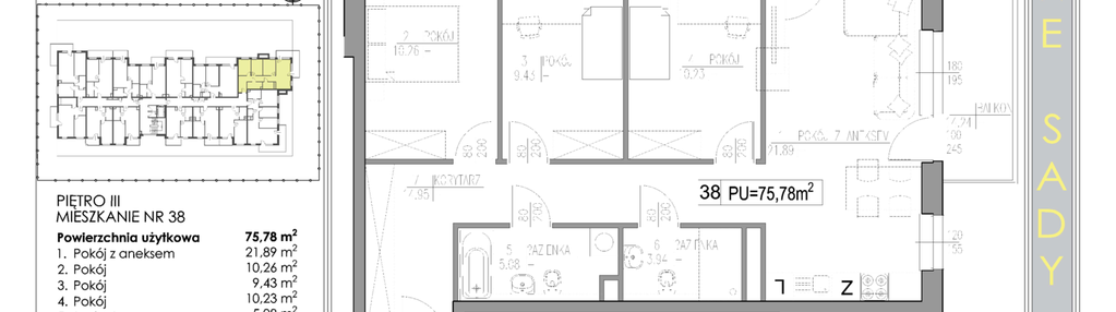 Mieszkanie w inwestycji: Nowe Sady 85