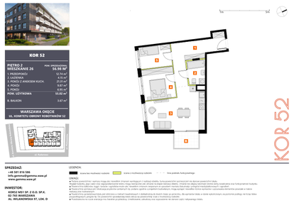 Mieszkanie w inwestycji: KOR 52