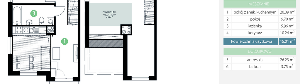 Mieszkanie w inwestycji: Bogatyńska Apartamenty etap 3