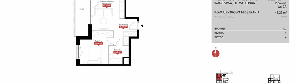 Mieszkanie w inwestycji: Modern Mokotów etap 4, budynek D1 i D2
