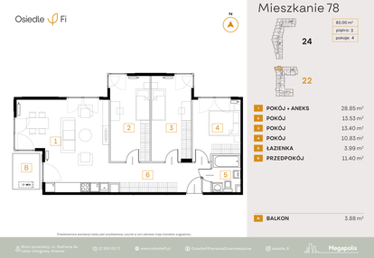 Mieszkanie w inwestycji: Osiedle Fi bud. 22, 24