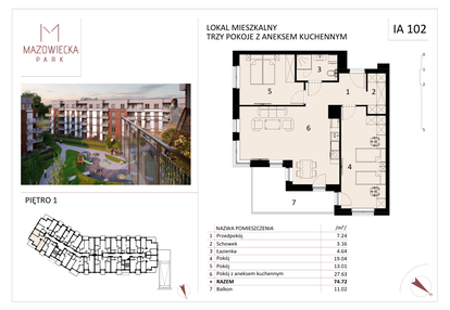 Mieszkanie w inwestycji: Mazowiecka Park - budynek I