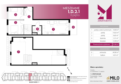 Mieszkanie w inwestycji: 2M Apartments etap IV