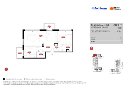 Mieszkanie w inwestycji: Modern Mokotów etap 3, budynek C1 i C2
