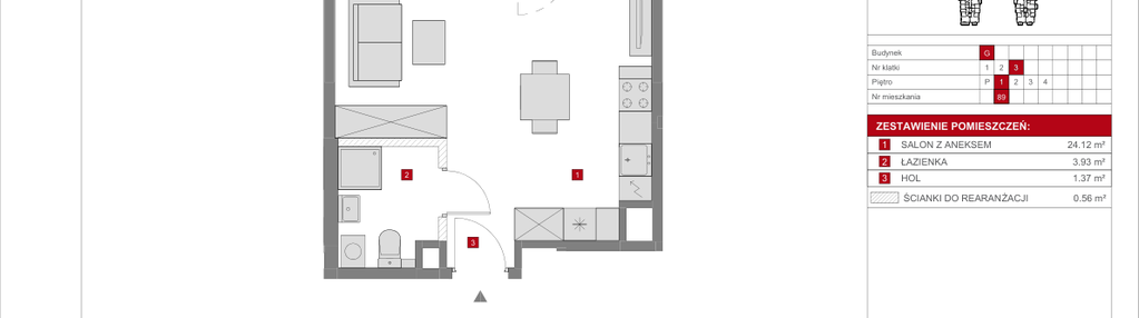 Mieszkanie w inwestycji: Dzielnica Mieszkaniowa Metro Zachód - etap 8