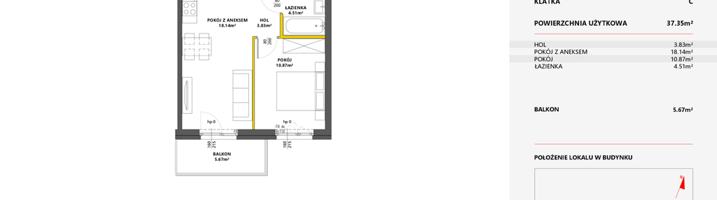 Mieszkanie w inwestycji: Metro Art 13