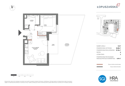 Mieszkanie w inwestycji: Łopuszańska 47 - etap 2