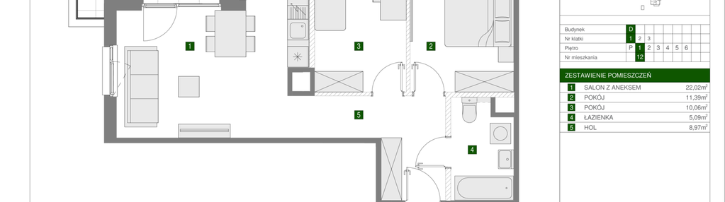 Mieszkanie w inwestycji: Osiedle Urbino etap 1.4