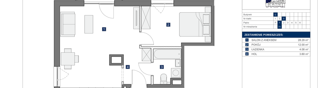 Mieszkanie w inwestycji: Osiedle Bokserska 71 Etap 2 Faza 2