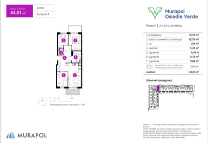 Mieszkanie w inwestycji: Murapol Osiedle Verde bud. 3