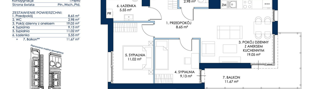 Mieszkanie w inwestycji: Sol Marina etap III