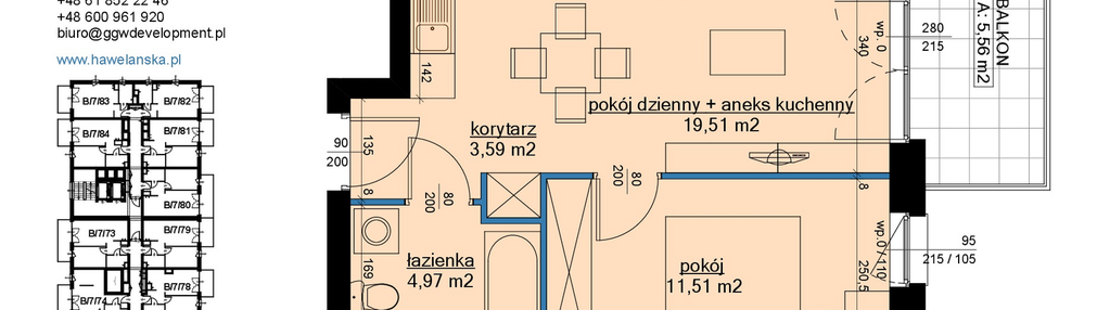Mieszkanie w inwestycji: Osiedle Hawelańska etap III - bud. B