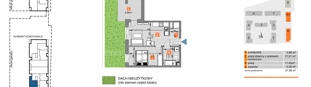 Mieszkanie w inwestycji: Piasta Towers bud. 86 i 86A
