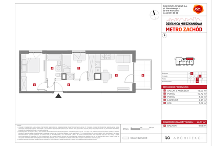 Mieszkanie w inwestycji: Dzielnica Mieszkaniowa Metro Zachód - etap 13