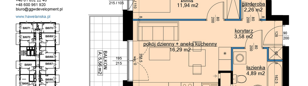 Mieszkanie w inwestycji: Osiedle Hawelańska etap III - bud. B
