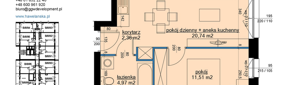 Mieszkanie w inwestycji: Osiedle Hawelańska etap III - bud. B