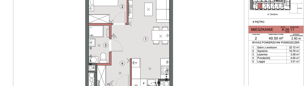 Mieszkanie w inwestycji: Żelazna 54
