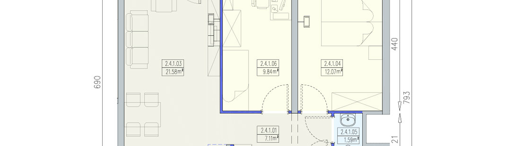 Mieszkanie w inwestycji: Południk 17 - budynek K1