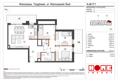 Mieszkanie w inwestycji: Warszawski Świt etap VII