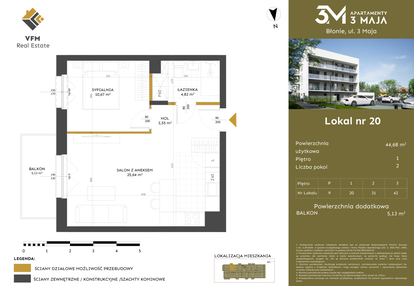Mieszkanie w inwestycji: Apartamenty 3 Maja