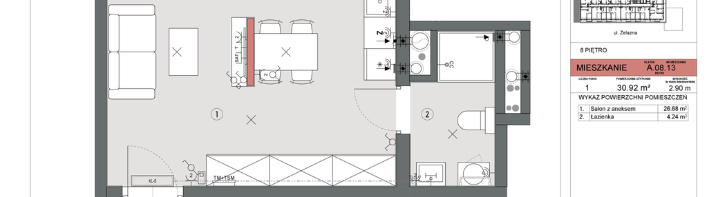 Mieszkanie w inwestycji: Żelazna 54
