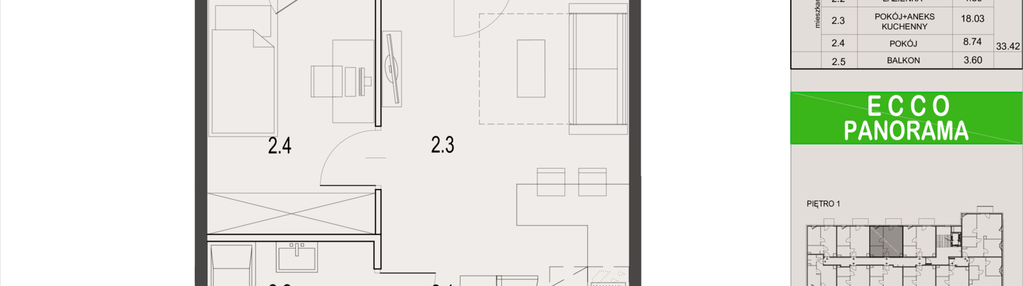 Mieszkanie w inwestycji: Ecco Panorama etap I budynki A, B