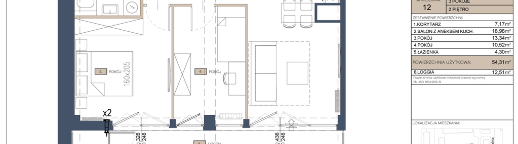 Mieszkanie w inwestycji: Apartamenty Jana Pawła 34