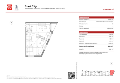 Mieszkanie w inwestycji: Start City etap IV